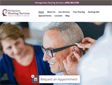 Tablet Screenshot of montgomeryhearingservices.com